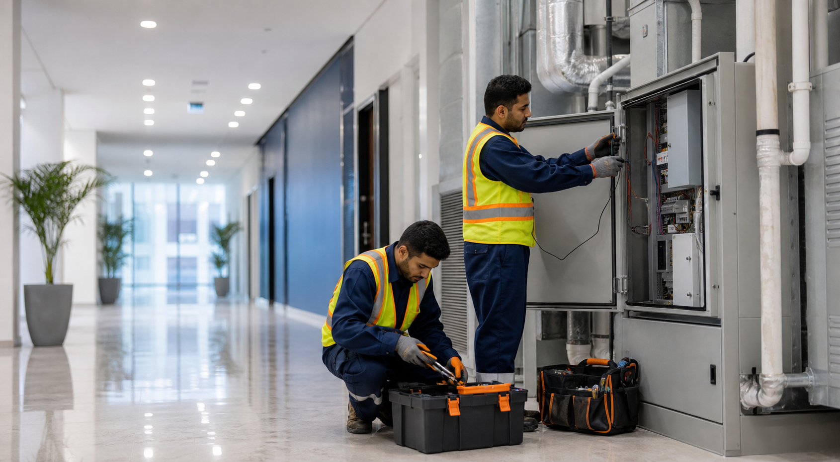 AGS facility maintenance technicians at work